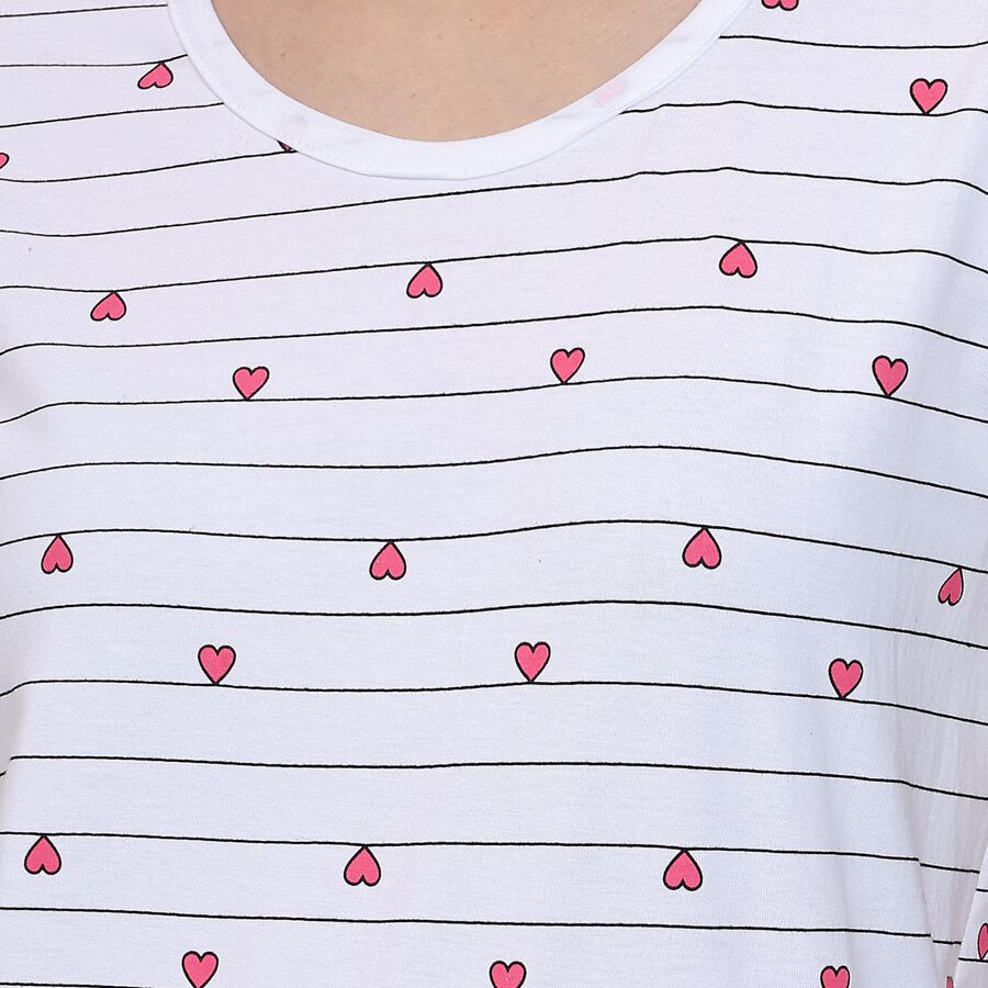 Ladies' 100% Cotton Nighty , White, large image number null