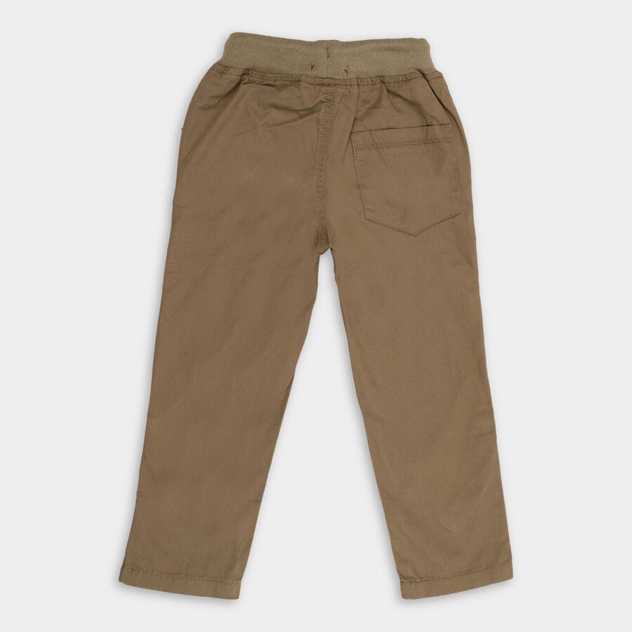Boys' 100% Cotton Trousers, Olive, large image number null