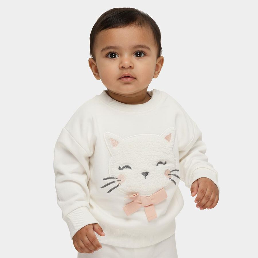 Infants' Sweatshirt, ऑफ व्हाइट, large image number null