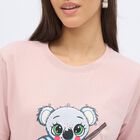 Women's Soft Pink Round Neck Casual T-Shirt, Lilac, small image number null
