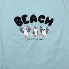 Girls Light Blue Cotton Round Neck Regular T-Shirt, Light Blue, small
