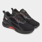Men's Jet Black Lace-Up Sports Shoes, Black, small image number null