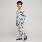Boys' 100% Cotton Baba Suit, Light Blue, small image number null