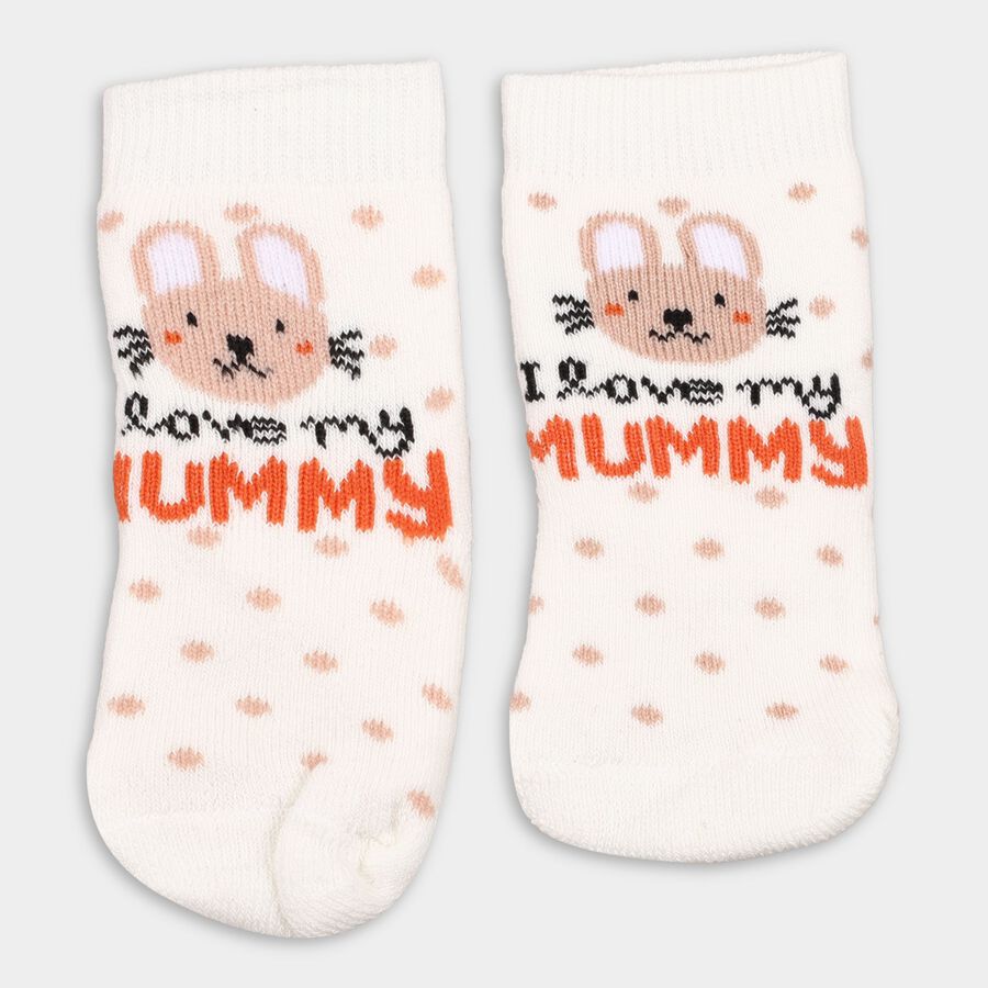 Infant's Socks (Pack of 2), Off White, large image number null
