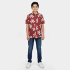 Boys Brown Cotton Classic Casual Shirt, Brown, small