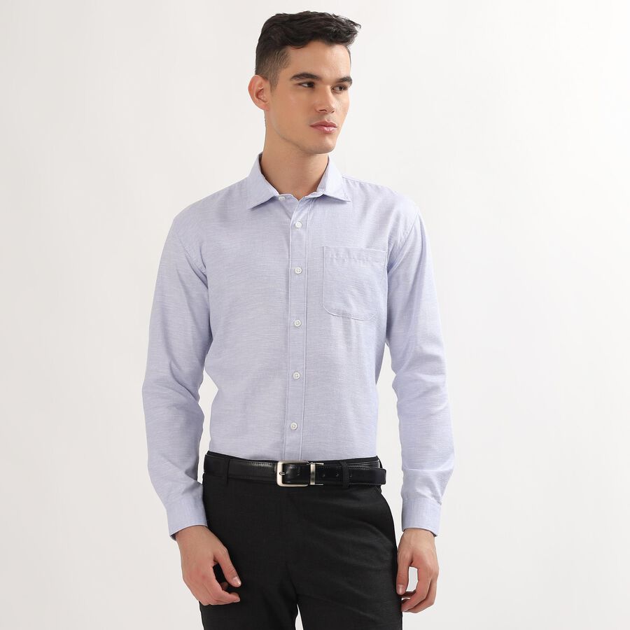 Men's Light Lavender Purple Slim Fit Casual Shirt, Purple, large image number null