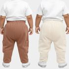 Infants' Multicolour Regular-fit Cargo Pocket Cotton Pyjama, Beige, small
