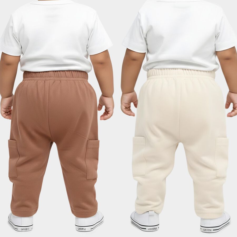 Infants' Multicolour Regular-fit Cargo Pocket Cotton Pyjama, Beige, large