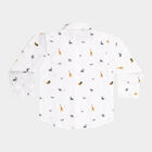 Infants Cotton Printed Casual Shirt, White, small image number null