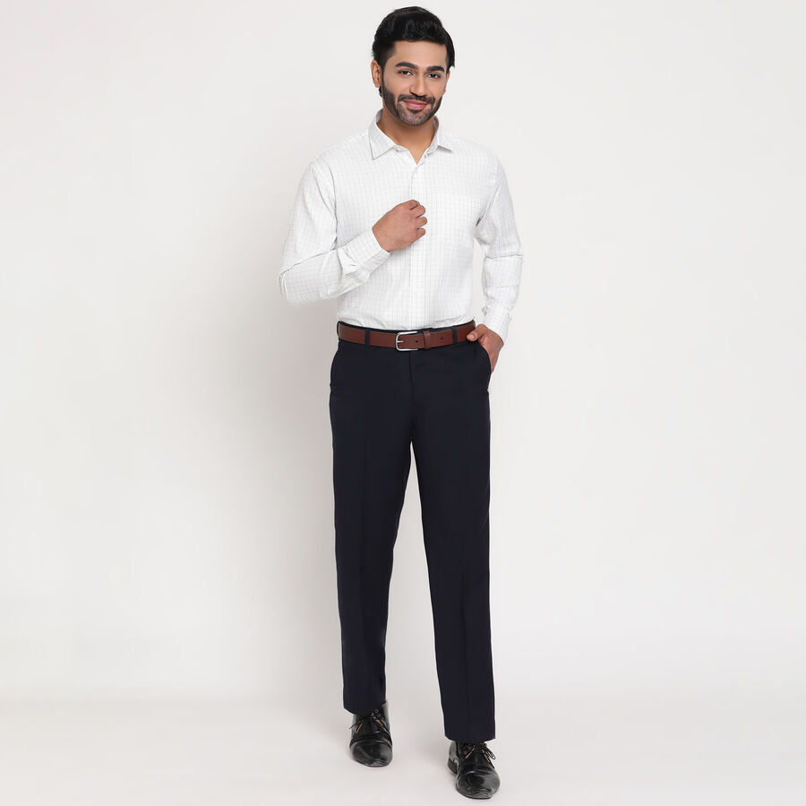 Checks Formal Shirt, White, large image number null