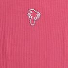 Girls Pink Cotton Round Neck Casual T-Shirt, गुलाबी, small