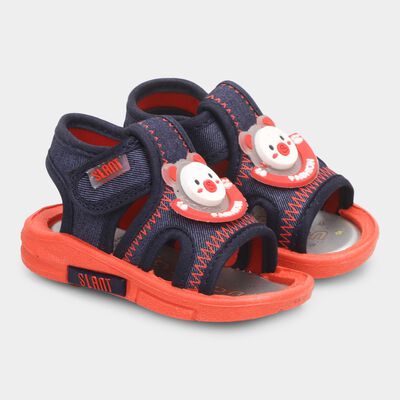 Boys' Bright Cherry Red and Deep Midnight Navy Strap Casual Sandals
