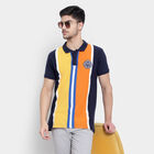 Stripes Polo Shirt, Navy Blue, small image number null