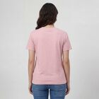 Women's Purple Round Neck Casual T-Shirt, Lilac, small