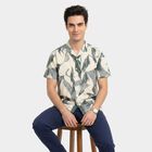 Men's Green Cotton Regular Fit Casual Shirt, Dark Green, small