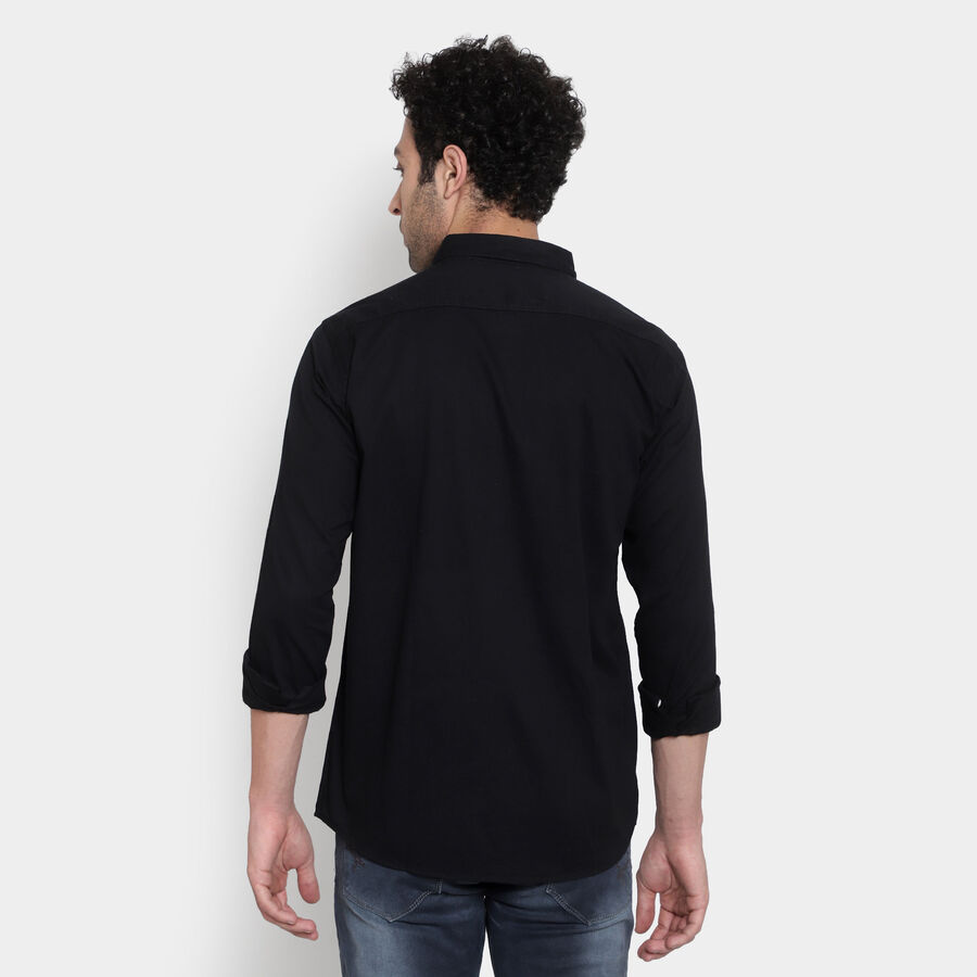 Cotton Solid Formal Shirt, Black, large image number null