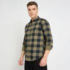 Men's 100% Cotton Casual Shirt, Dark Green, small image number null