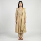 Women's Beige Kurta, गहरा पीला, small