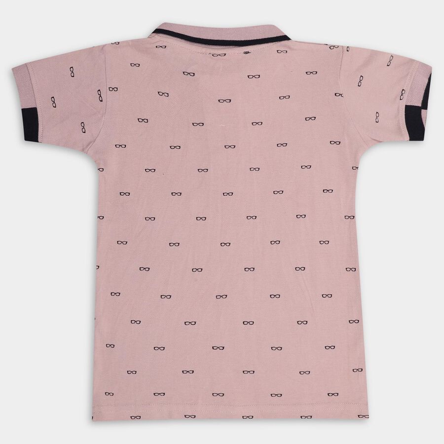 Boys' 100% Cotton Half Sleeves T-Shirt , Light Pink, large image number null