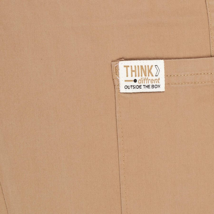 Boys' Camel Brown Regular Fit Jogger Trousers, खाकी, large image number null