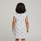 Infants' Light Blue Floral Print Sleeveless Frock, हल्का नीला, small image number null