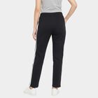 Women's Navy Blue Straight Fit Side-Striped Track Pants, Navy Blue, small