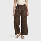 Women's Black Regular Fit Printed Palazzos, Black, small