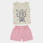 Girls' Yellow Cotton Sleeveless Top and Shorts Set, Yellow, small