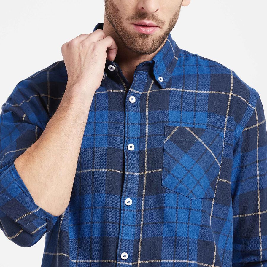 Cotton Checks Casual Shirt, Dark Blue, large image number null