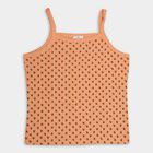 Girls' 100% Cotton Vest, पीच, small image number null