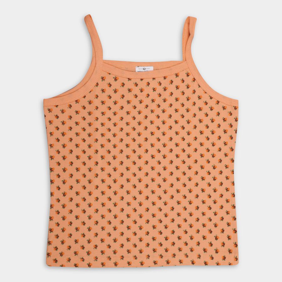 Girls' 100% Cotton Vest, पीच, large image number null