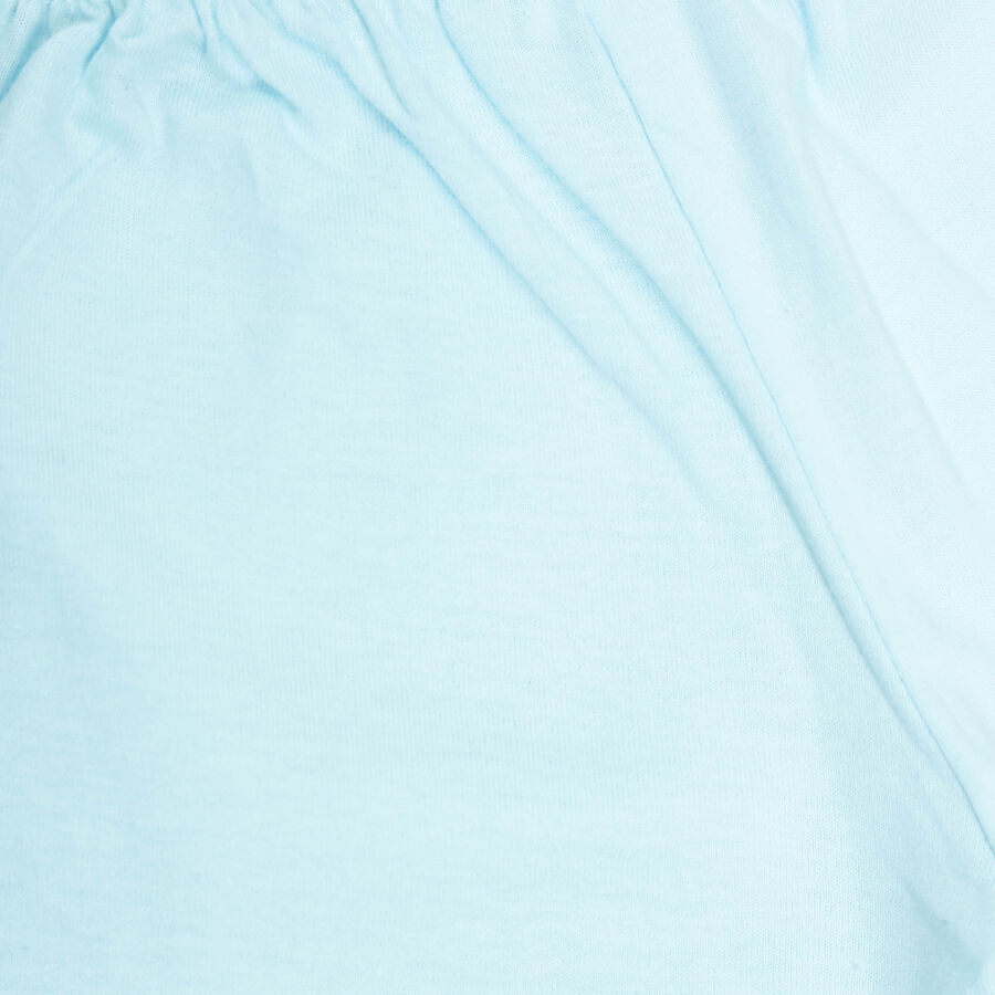 Infants Cotton Boat Neck Baba Suit, Light Blue, large image number null