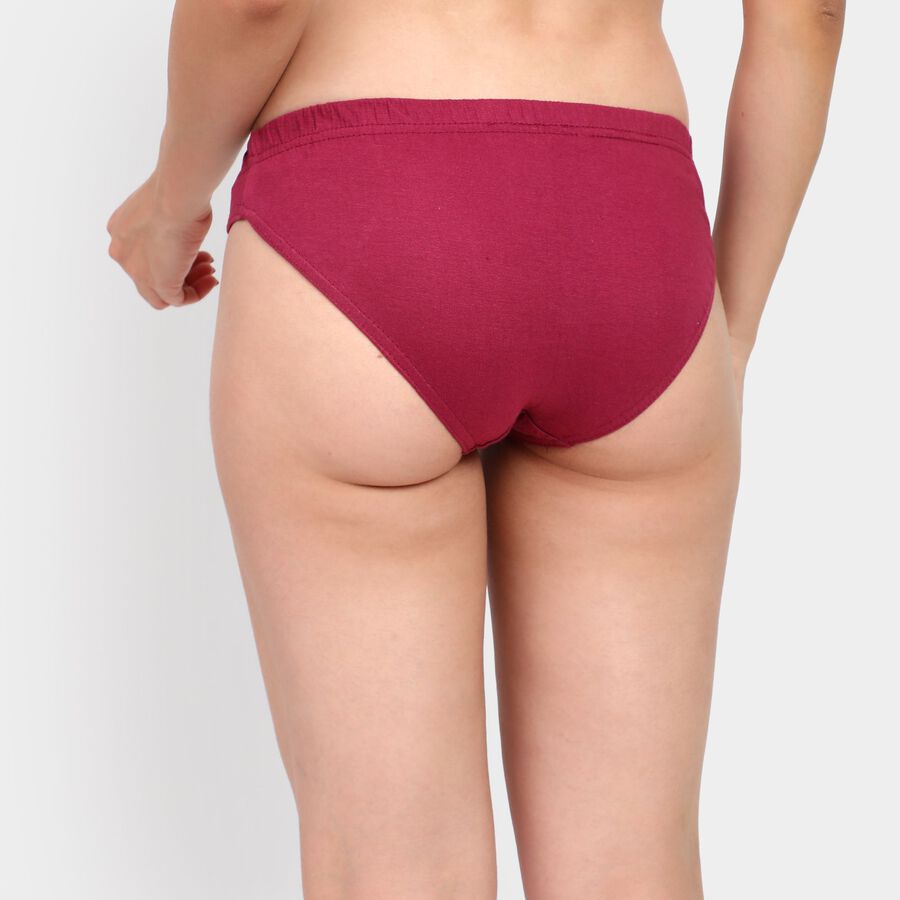 Ladies' 100% Cotton Panty, Wine, large image number null