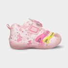 Girls Bright Bubblegum Pink Velcro Strap Casual Shoes, Pink, small image number null