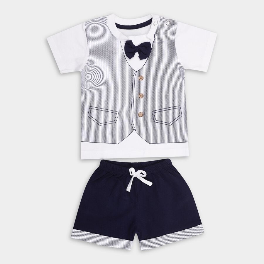 Infants' 100% Cotton Baba Suit , Navy Blue, large image number null