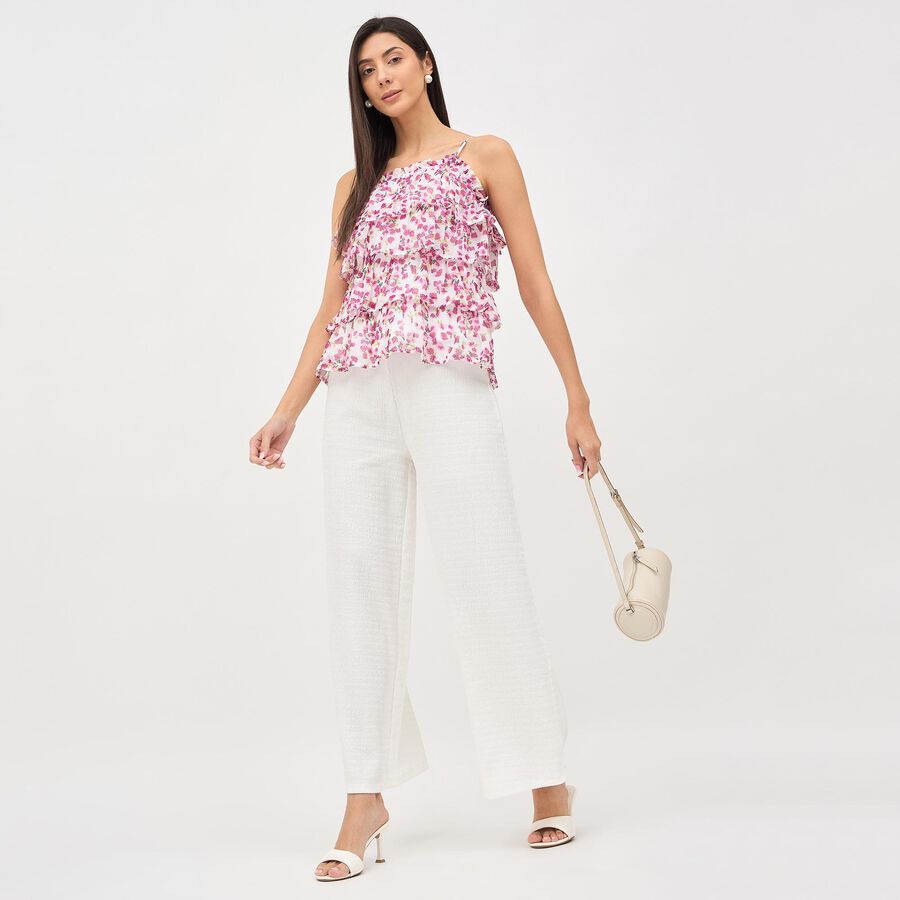 Ladies' Regular Track Pants, White, large image number null