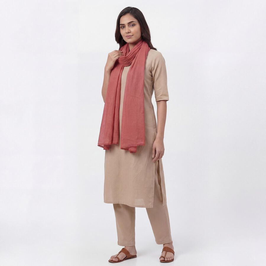 Women's Purple Cotton Solid Dupatta, Purple, large