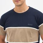 Men's Round Neck Half Sleeves T-Shirt, Navy Blue, small image number null