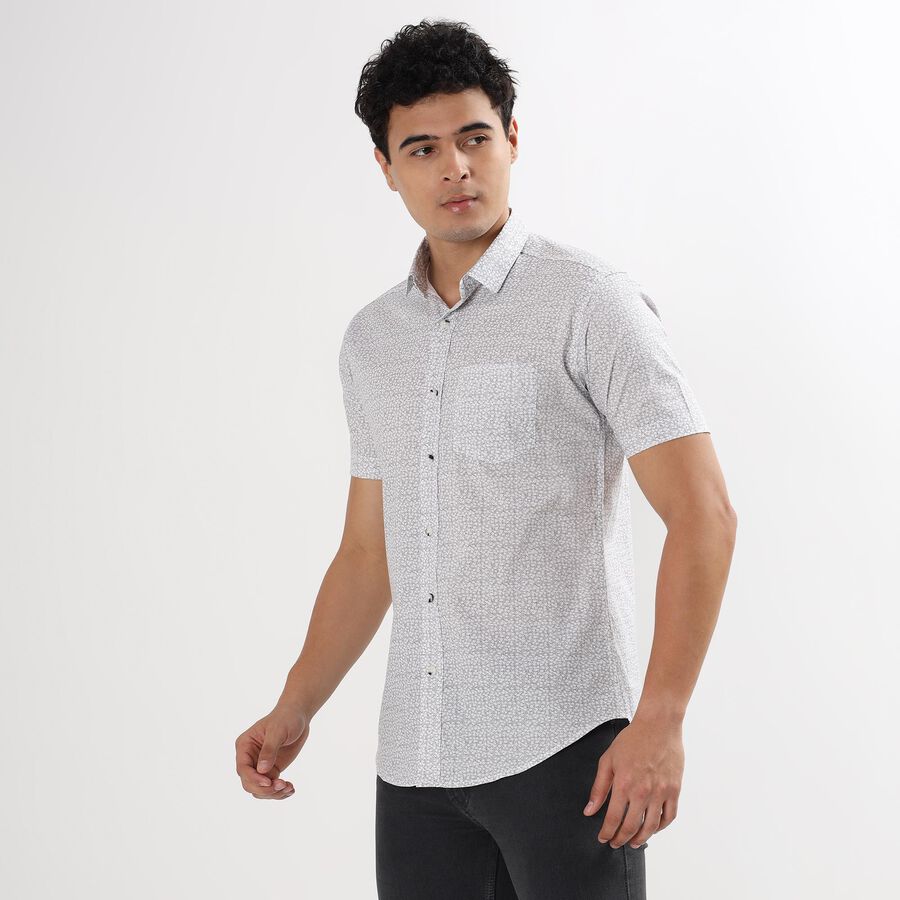 Men's 100% Cotton Casual Shirt , Light Grey, large image number null
