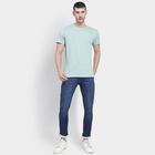 Men's Slim Fit Jeans, मध्यम नीला, small image number null