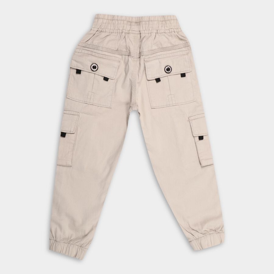 Boy's 100% Cotton Trousers , Off White, large image number null