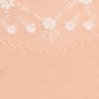 Girls Light Pink Crew Neck Floral Embroidered Pullover, Light Pink, small image number null