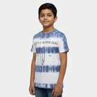 Boys' Half Sleeves T-Shirt, Mid Blue, small