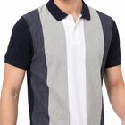Men's Blue Collared Polo Regular T-Shirt, मध्यम नीला, small