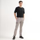Men's Cargo Slim Fit Casual Trousers , हल्का ग्रे, small image number null