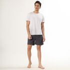 Men's Charcoal Black Inner Elastic Cotton Boxer, Dark Grey, small image number null