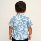 Infants Light Powder Blue Cotton Half Sleeve Classic Casual Shirt, Mid Blue, small image number null