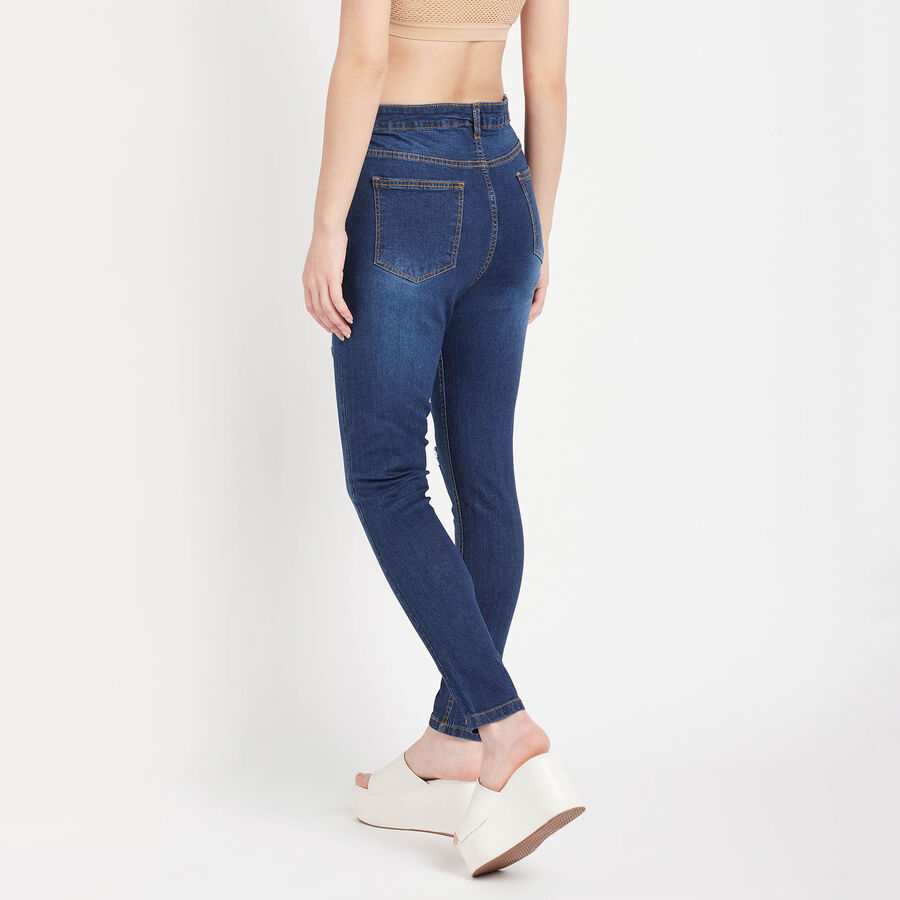 Skinny Fit High Rise Jeans, Mid Blue, large image number null