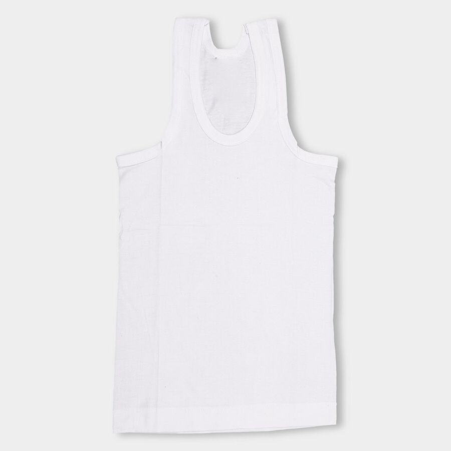 Boys' 100% Cotton Vest, White, large image number null