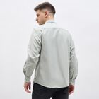 Men's Light Sage Green Cotton Full Sleeve Classic Collar Shirt, Light Green, small image number null